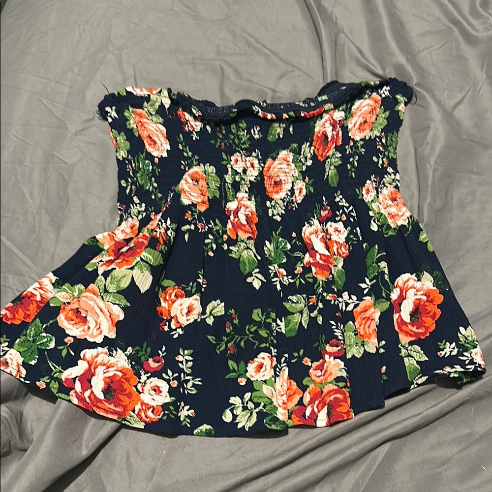 Floral Smocked Tube Top